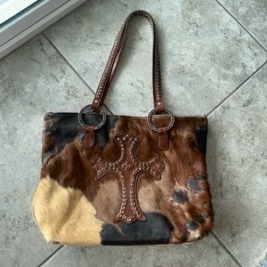 RAVIANI one of a kind Swarovski Leather tote